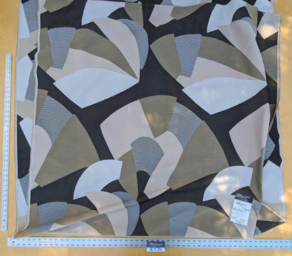 16 EV35 Length 2.8y Lelievre Paris Allure M1 Evening Black Brown White Beige Large Jacquard Abstract Graphic MSRP USD574/y