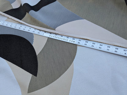 16 EV35 Length 2.8y Lelievre Paris Allure M1 Evening Black Brown White Beige Large Jacquard Abstract Graphic MSRP USD574/y