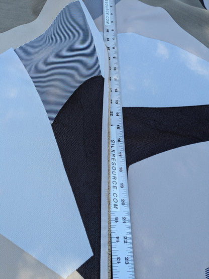 17 EV35 Length 1.4y Lelievre Paris Allure M1 Evening Black Brown White Beige Large Jacquard Abstract Graphic MSRP USD574/y