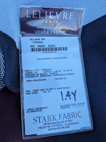 19 EV35 Length 1.4y Lelievre Paris Allure M1 Casual Blue Red White Large Jacquard Abstract Graphic MSRP USD574/y