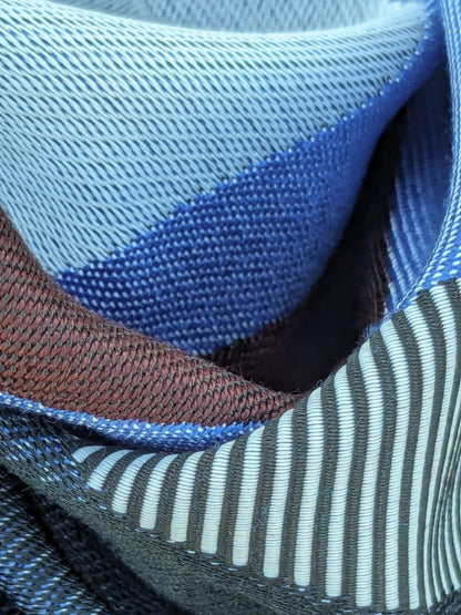 19 EV35 Length 1.4y Lelievre Paris Allure M1 Casual Blue Red White Large Jacquard Abstract Graphic MSRP USD574/y