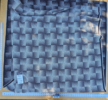 22 EV35 Length 2.8y Lelievre Hypnose M1 Poivre Black White Texture Plain Plaid Square MSRP USD 400+/y