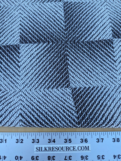 22 EV35 Length 2.8y Lelievre Hypnose M1 Poivre Black White Texture Plain Plaid Square MSRP USD 400+/y