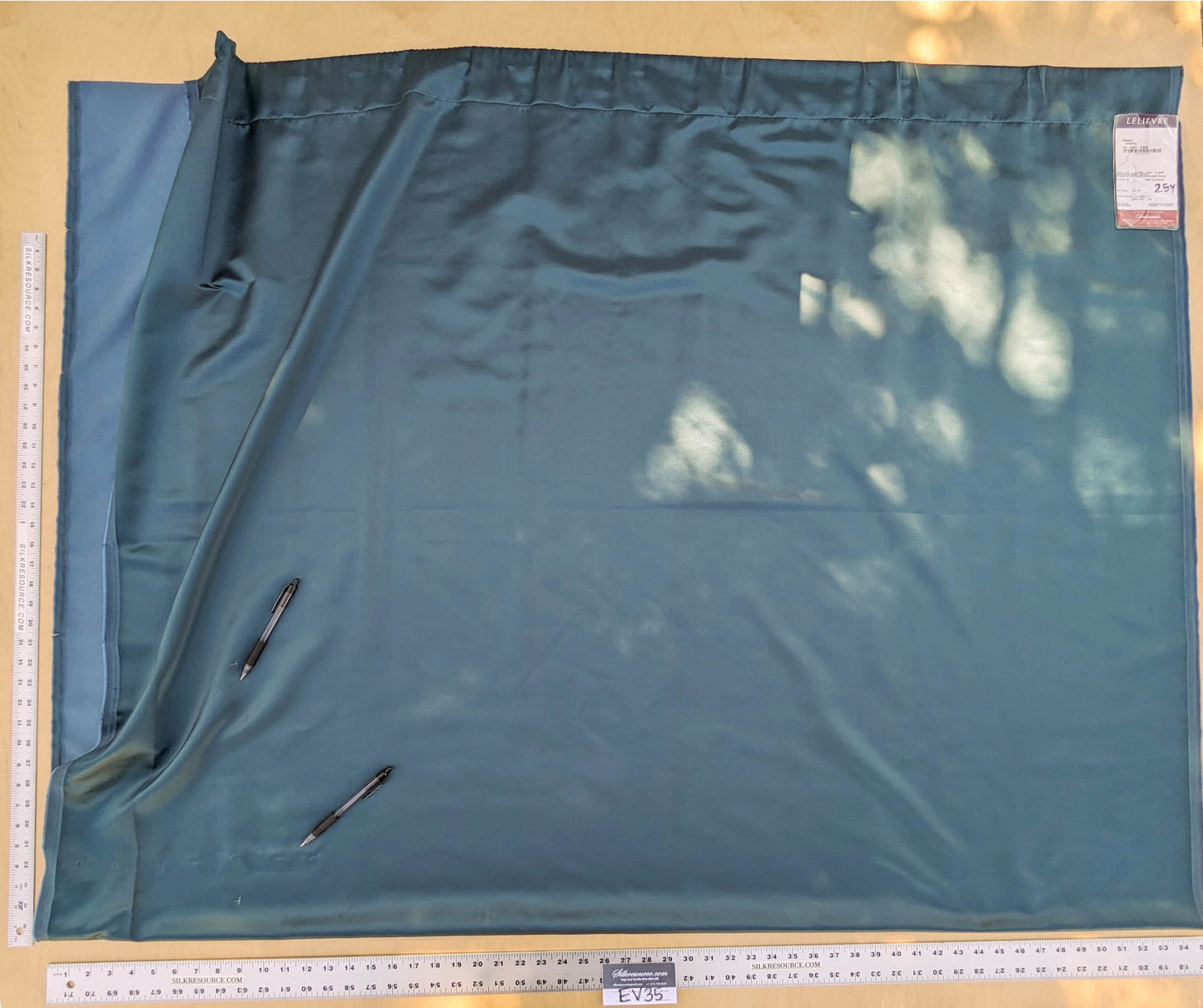 23 EV35 Length 2.5y Lelievre Miroir Canard Blue Gray Silk Plain MSRP USD 300+/y