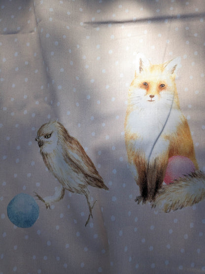 25 EV35 Length 1.3y Christian Fischbacher Mignon Pink Multi  Animals Birds Panda Fox Elephant Cotton MSRP USD 300+/y