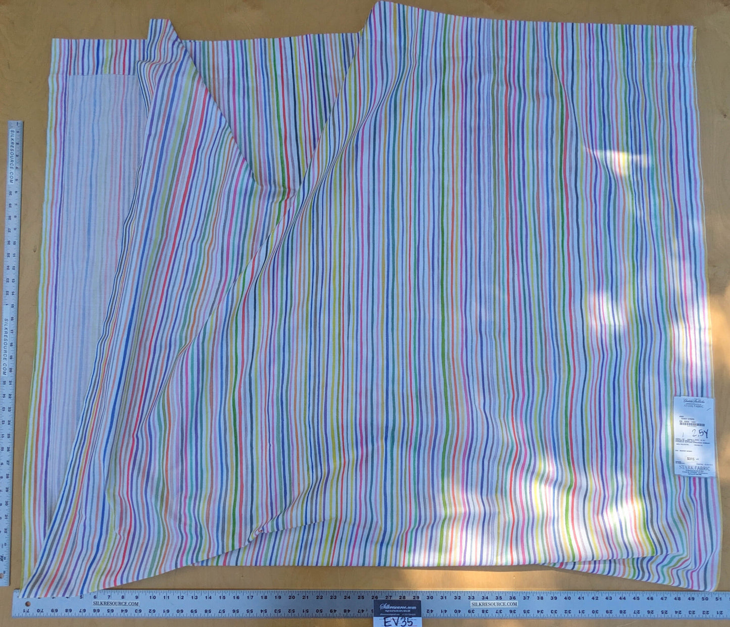 28 EV35 Length 2.5y Christian Fischbacher Ahoi Candy Stripe Sheers Rainbow Colors Children Nursery MSRP USD400+/y