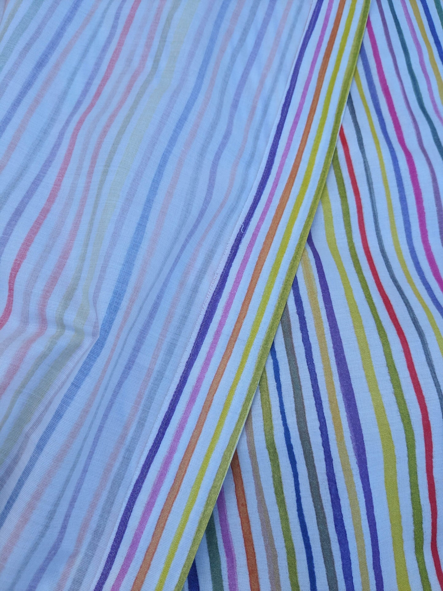 28 EV35 Length 2.5y Christian Fischbacher Ahoi Candy Stripe Sheers Rainbow Colors Children Nursery MSRP USD400+/y