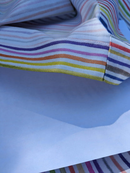 28 EV35 Length 2.5y Christian Fischbacher Ahoi Candy Stripe Sheers Rainbow Colors Children Nursery MSRP USD400+/y