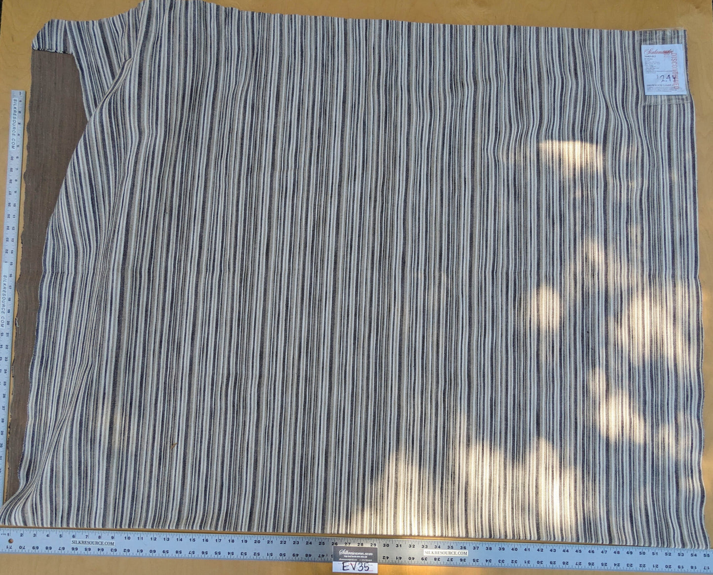 29 EV35 Length 2.4y Scalamandre Bukhara Piombo Brown White Stripe  MSRP USD 300+/y