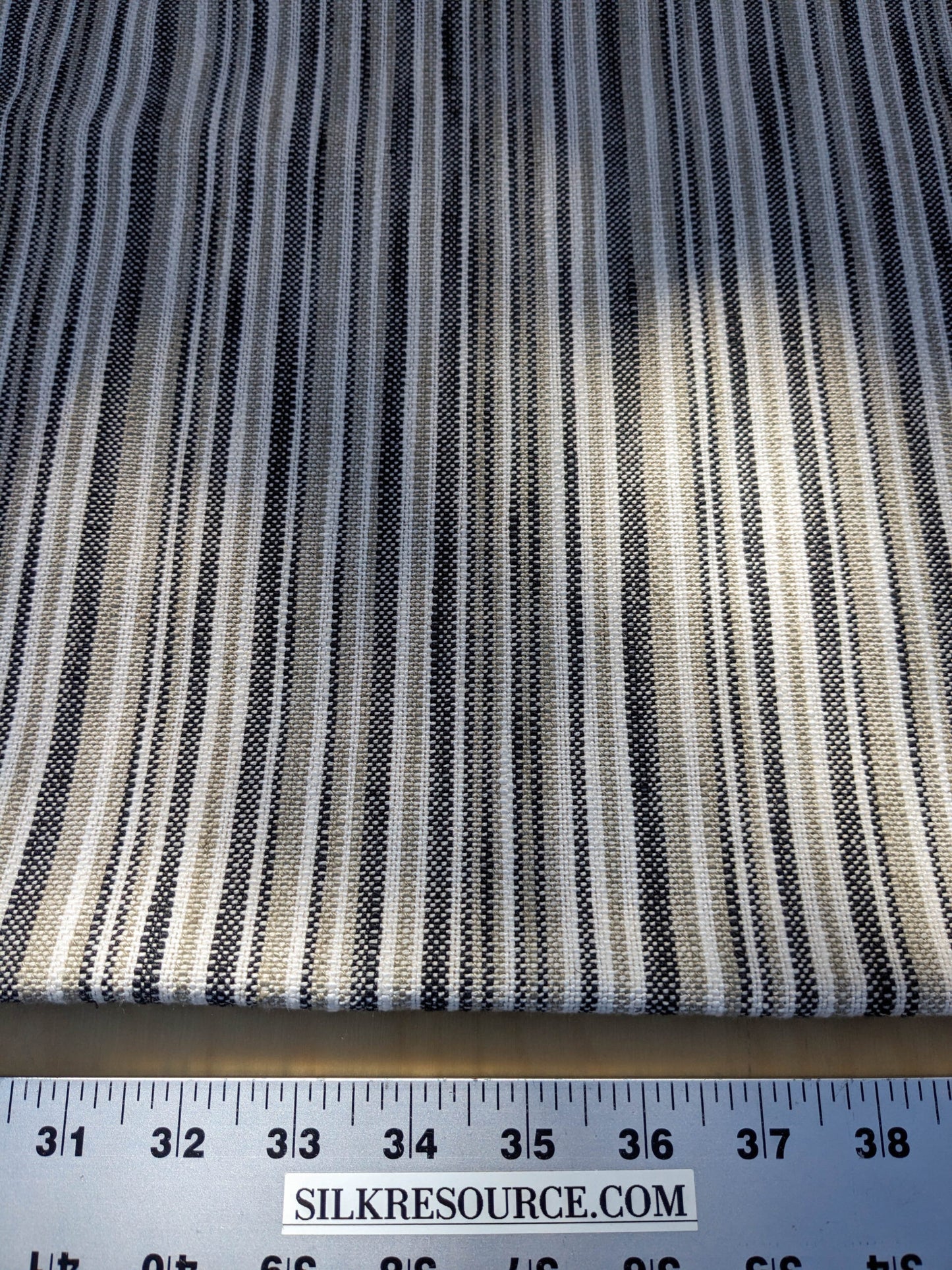 29 EV35 Length 2.4y Scalamandre Bukhara Piombo Brown White Stripe  MSRP USD 300+/y