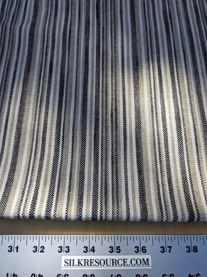 29 EV35 Length 2.4y Scalamandre Bukhara Piombo Brown White Stripe  MSRP USD 300+/y