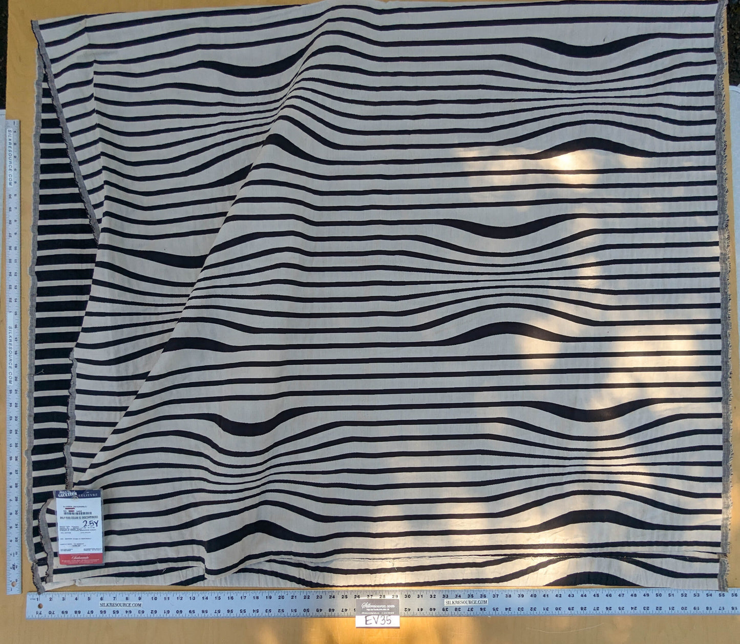 29 EV35 Length 2.5y Jean Paul Gaultier Illusion Reversible Graphite Black Beige Cotton stripe MSRP USD 644/y