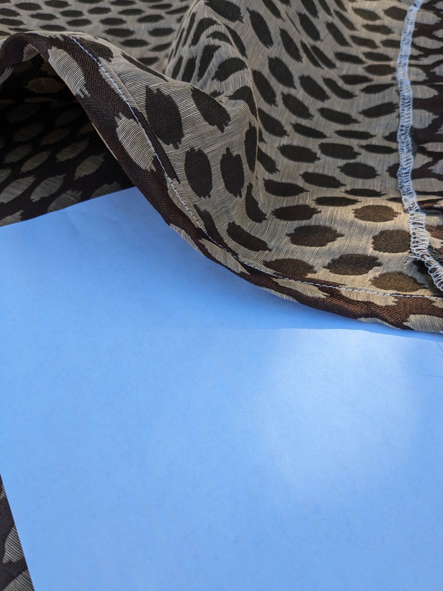 31 EV35 Length 2.5y Scalamandre Savanna Off White Brown Sheer Small Scale Dot Circle MSRP USD 300+/y