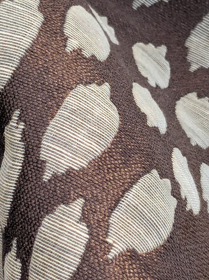 31 EV35 Length 2.5y Scalamandre Savanna Off White Brown Sheer Small Scale Dot Circle MSRP USD 300+/y