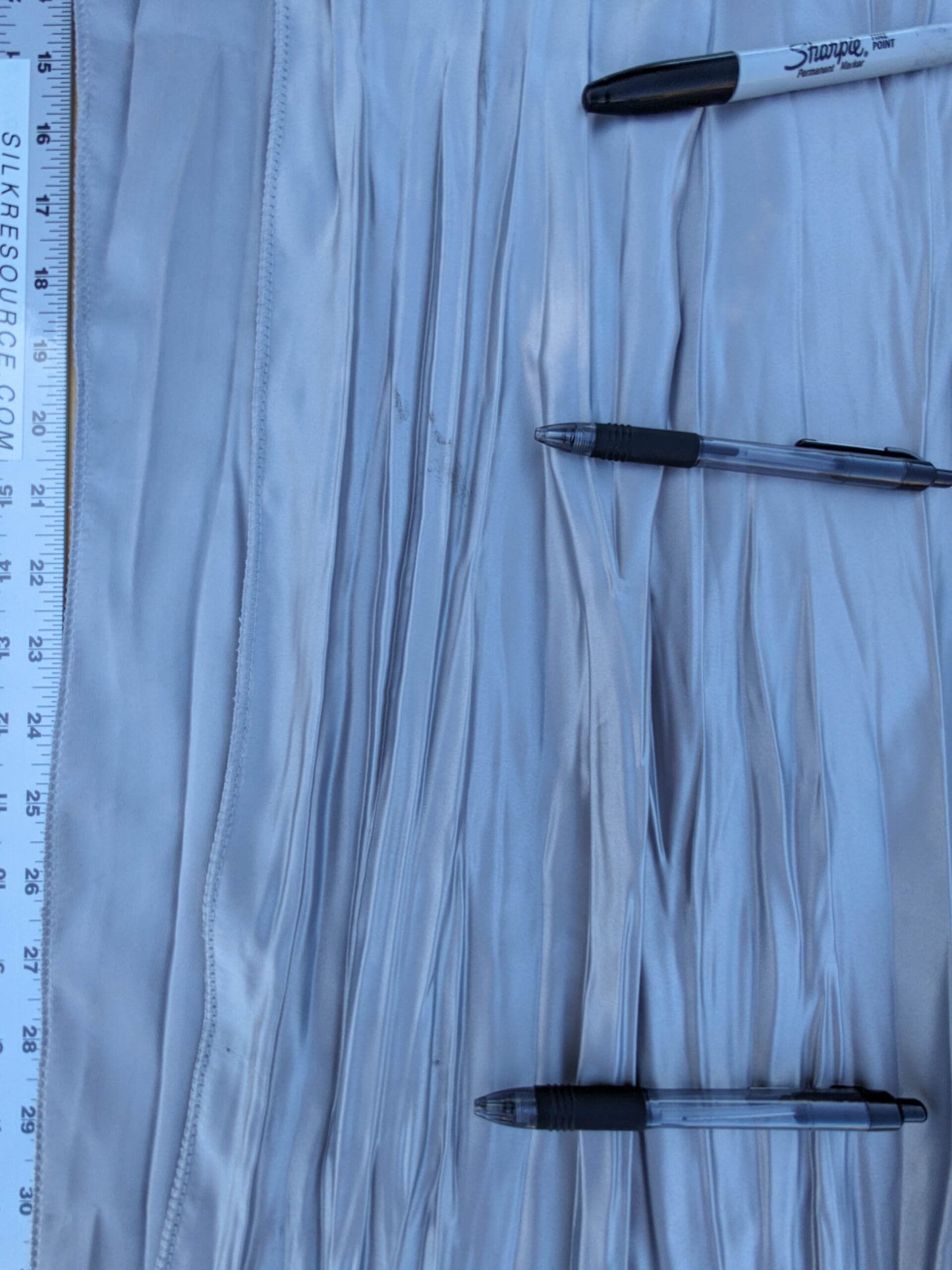 33 EV35 Length 2.5y Christian Fischbacher Atlas Plisse Steel Gray Viscose Plain MSRP USD300+/y