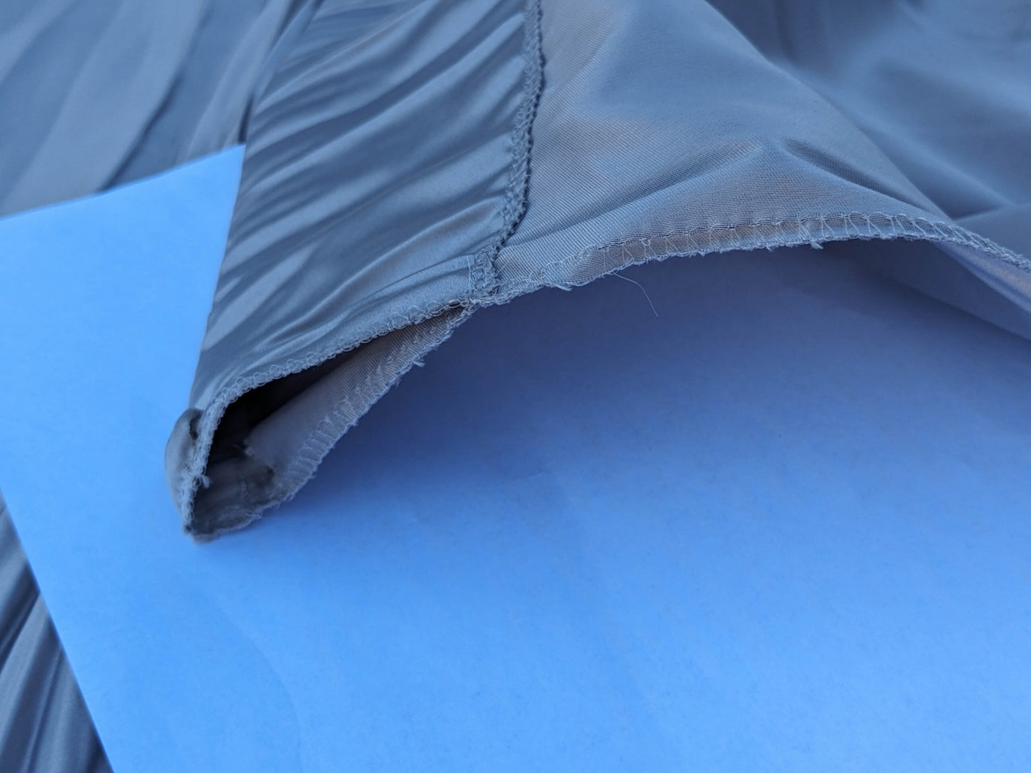 33 EV35 Length 2.5y Christian Fischbacher Atlas Plisse Steel Gray Viscose Plain MSRP USD300+/y