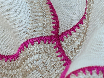 36 EV35 Length 1.2y Grey Watkins Scalamandre Pichola Fuschia Pink Beige Diamond Ogee MSRP USD 300+/y