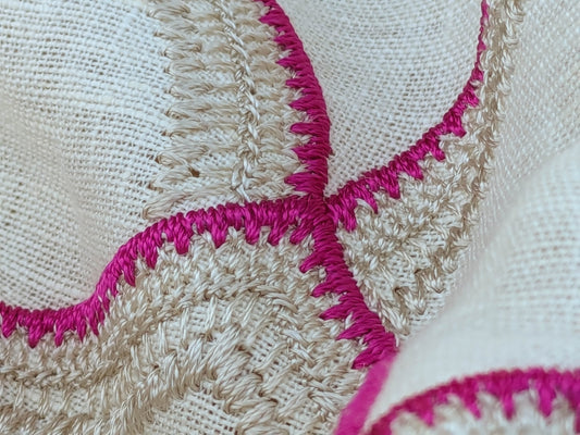 36 EV35 Length 1.2y Grey Watkins Scalamandre Pichola Fuschia Pink Beige Diamond Ogee MSRP USD 300+/y