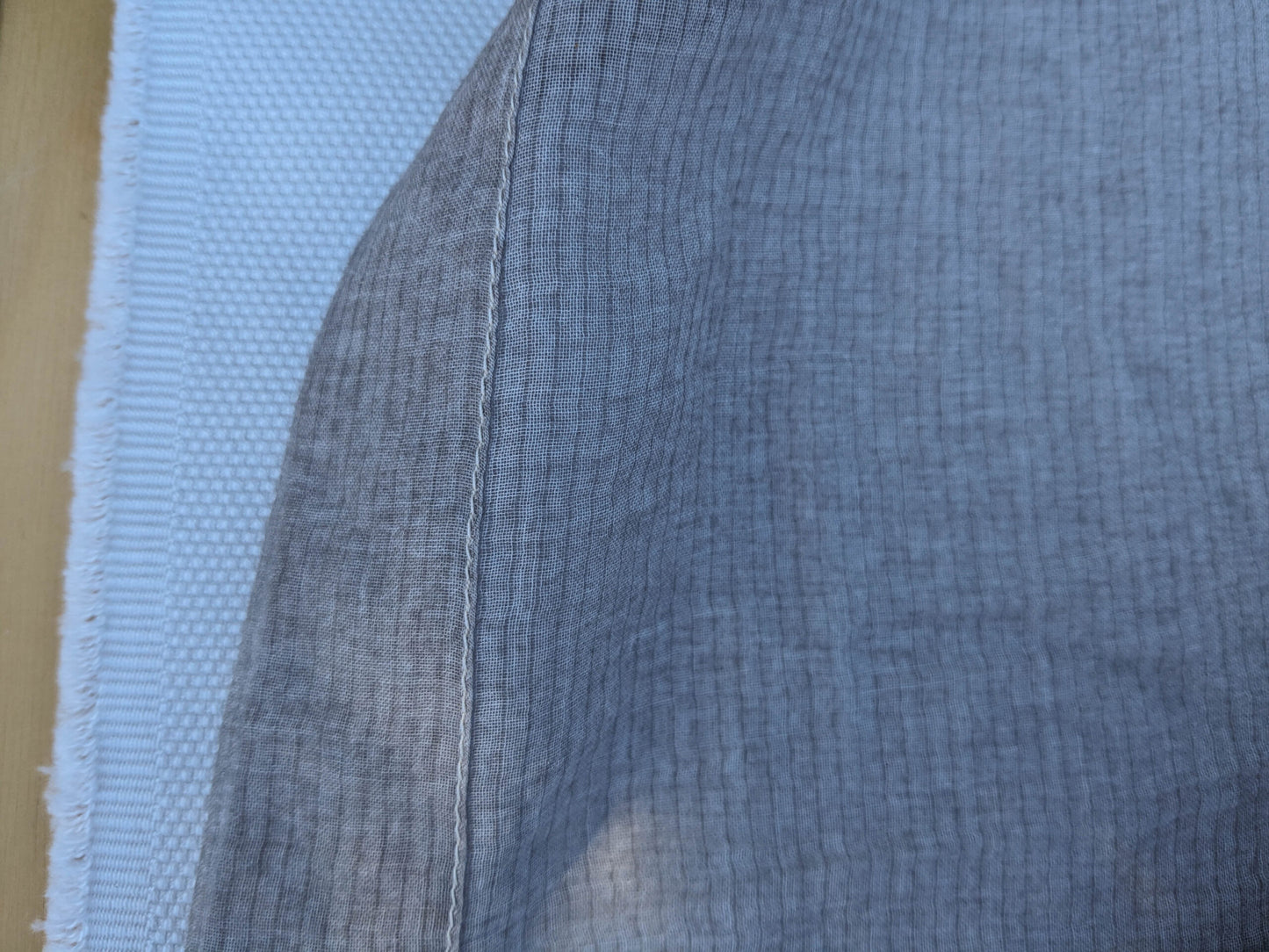 37 EV35 Length 2.4y Christian Fischbacher Nuvola Cocoa Gray Sheers Stripe MSRP USD 300+/y