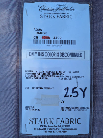 39 EV35 Length 2.5y Christian Fischbacher Aqua Mauve  Purple Solid MSRP USD 200+/y