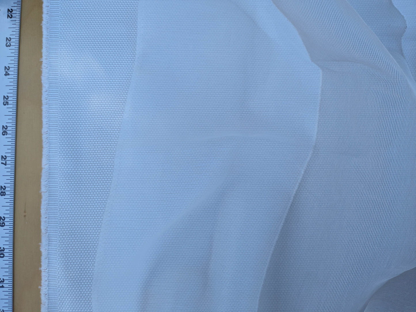 40 EV35 Length 2.5y Christian Fischbacher Dialog Natural White Stripe Sheer  MSRP200+/y