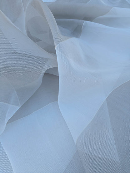 40 EV35 Length 2.5y Christian Fischbacher Dialog Natural White Stripe Sheer  MSRP200+/y