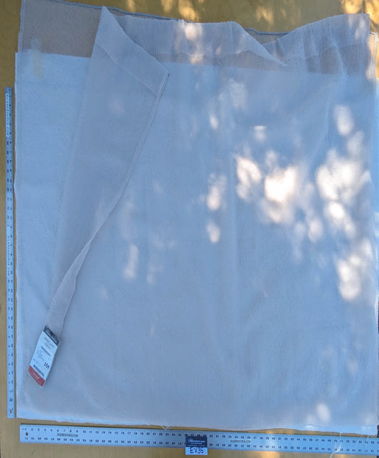 41 EV35 Length 2.5y Christian Fischbacher Orient Light Eggshell White Polyester Sheer MSRP USD 300+/y