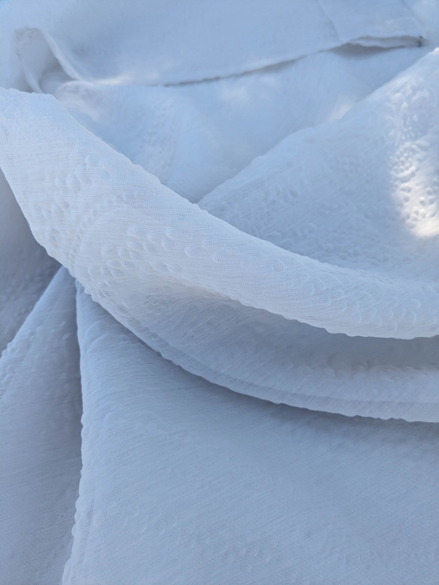 41 EV35 Length 2.5y Christian Fischbacher Orient Light Eggshell White Polyester Sheer MSRP USD 300+/y