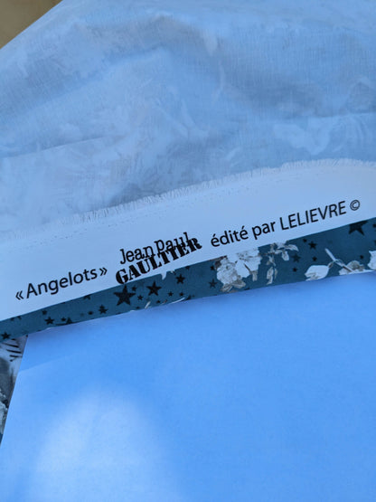 45 EV35 Length 1.4y Jean Paul Gaultier Angelots Petrole Blue W Floral Landscape Medallion MSRP USD 506/y