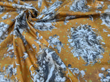 46 EV35 Length 1.4y Jean Paul Gaultier Angelots Terre Orange White Floral Landscape Medallion MSRP USD 506/y