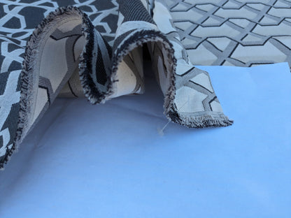 48 EV35 Length 2.4y Lelievre Ribon Argent Black Beige Jacquard Diamond Ogee Fretwork Lattice Large Jacquard MSRP USD 300+/y