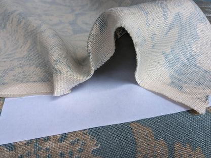 Scalamandre CALAIS LINEN PRINT in Sky Blue Mediterrinan Pomegranite Block Print Heavy Linen MSRP USD300+/y