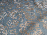 Scalamandre CALAIS LINEN PRINT in Sky Blue Mediterrinan Pomegranite Block Print Heavy Linen MSRP USD300+/y