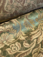 In Name of Rose Medallion Acanthus Renaissance Silk Damask Jacquard Jewel Green & Gold MSRP USD 225Y