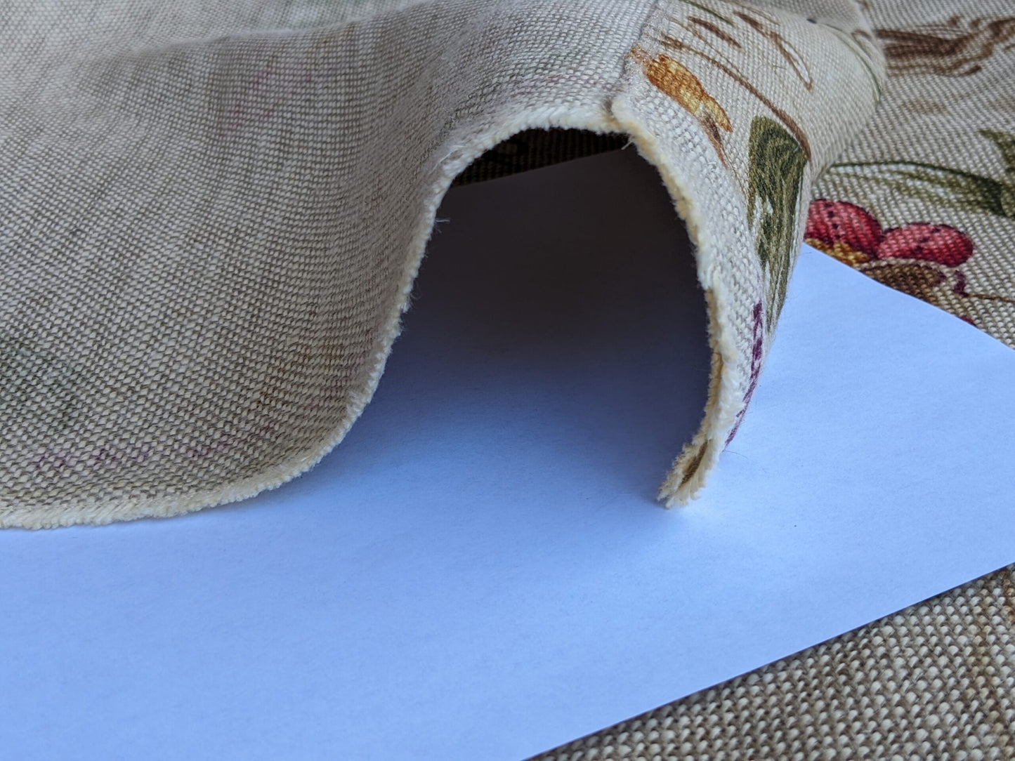 By Yard Scalamandre Old World Weavers Kentwell Rose Gold Natural English Chintz Linen Heavy MSRP USD 324/Y