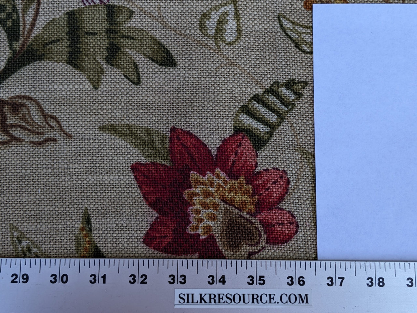 By Yard Scalamandre Old World Weavers Kentwell Rose Gold Natural English Chintz Linen Heavy MSRP USD 324/Y