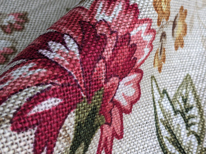 By Yard Scalamandre Old World Weavers Kentwell Rose Gold Natural English Chintz Linen Heavy MSRP USD 324/Y