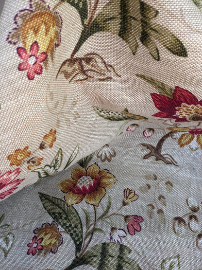 By Yard Scalamandre Old World Weavers Kentwell Rose Gold Natural English Chintz Linen Heavy MSRP USD 324/Y