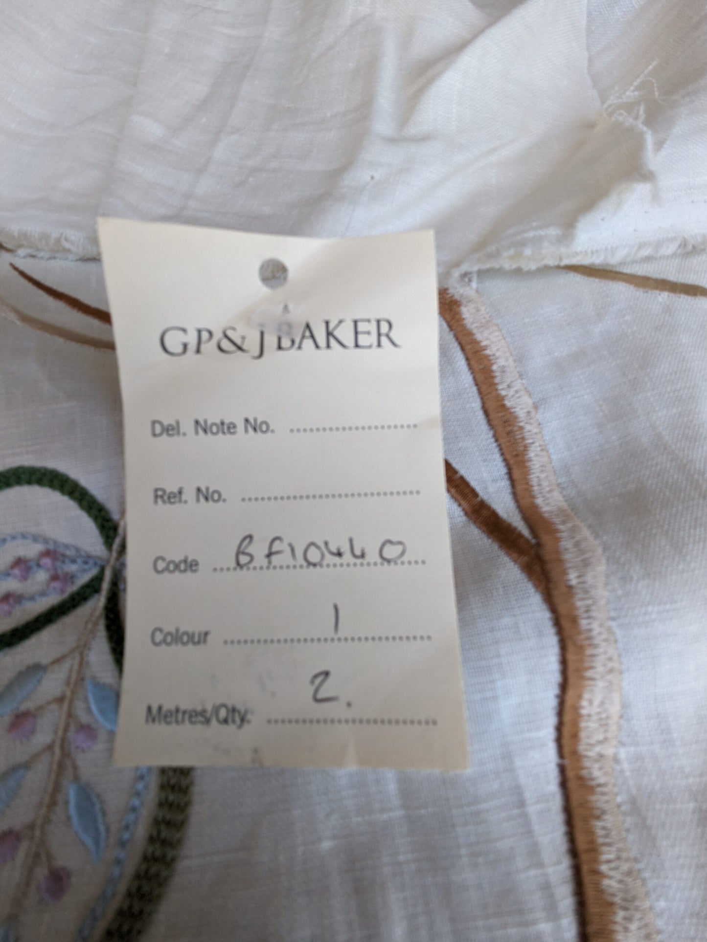 By Yard Lee Jofa Hatherleigh Trail Multi/blue Embroidery MSRP USD 296y