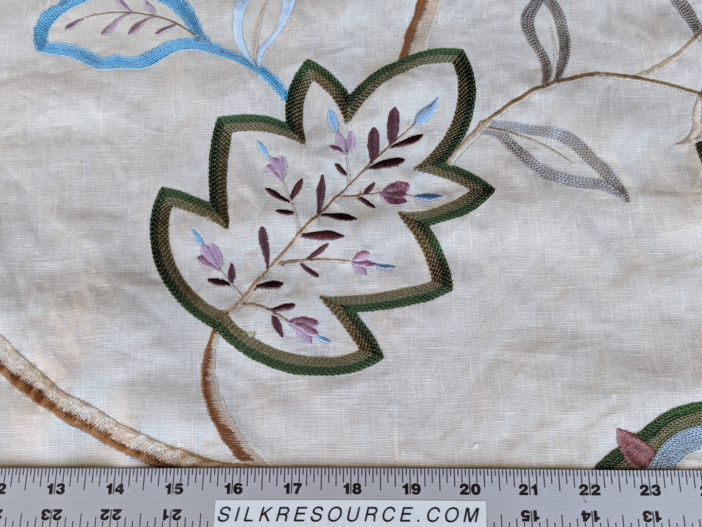 By Yard Lee Jofa Hatherleigh Trail Multi/blue Embroidery MSRP USD 296y