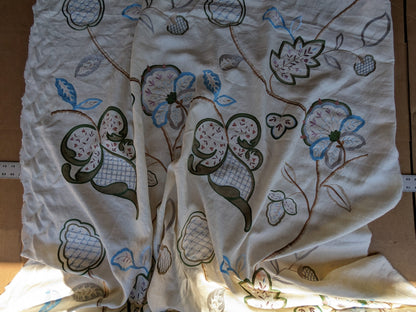 By Yard Lee Jofa Hatherleigh Trail Multi/blue Embroidery MSRP USD 296y