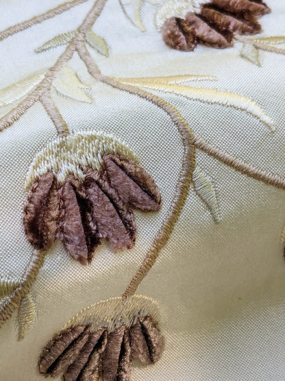 Scalamandre Parvati Silk Organza Sheer Embroidery Floral Dress - Moonlight Wedding Gown