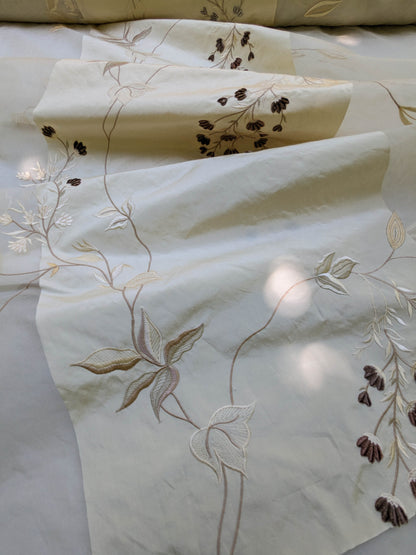 Scalamandre Parvati Silk Organza Sheer Embroidery Floral Dress - Moonlight Wedding Gown