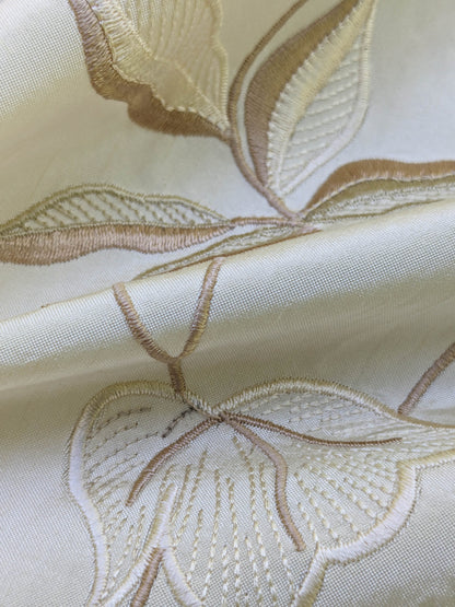 Scalamandre Parvati Silk Organza Sheer Embroidery Floral Dress - Moonlight Wedding Gown