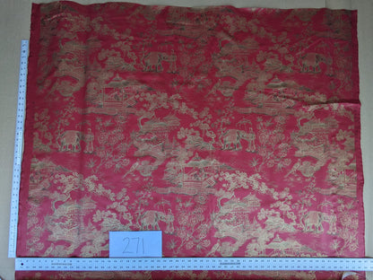 Ralph Lauren Chinoisery Toile Silky Cotton Crimson Gold