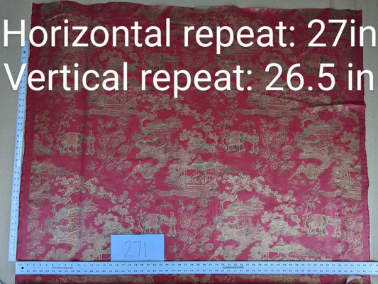 Ralph Lauren Chinoisery Toile Silky Cotton Crimson Gold