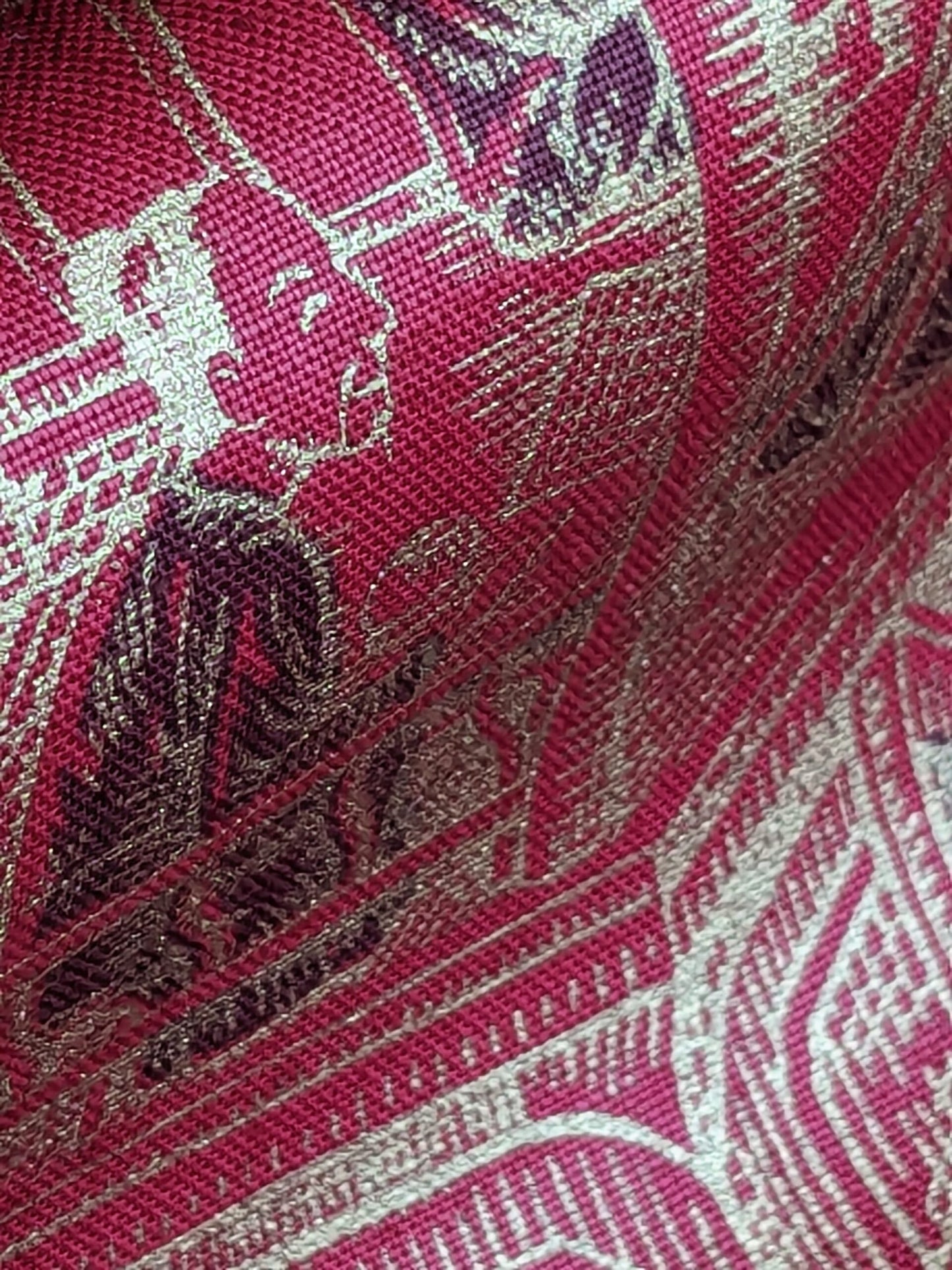 Ralph Lauren Chinoisery Toile Silky Cotton Crimson Gold