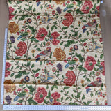 3 yards Scalamandre Troutbeck Multi on Gold Botanical Floral Birds Parrot Kanchou