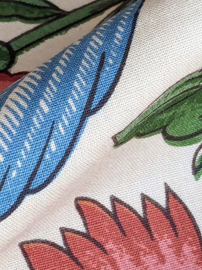 3 yards Scalamandre Troutbeck Multi on Gold Botanical Floral Birds Parrot Kanchou