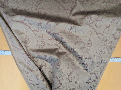 Scalamandre Palermo Velvet Paisley Amethyst Purple Printed Velvet Botanical Foliage MSRP USD610/y